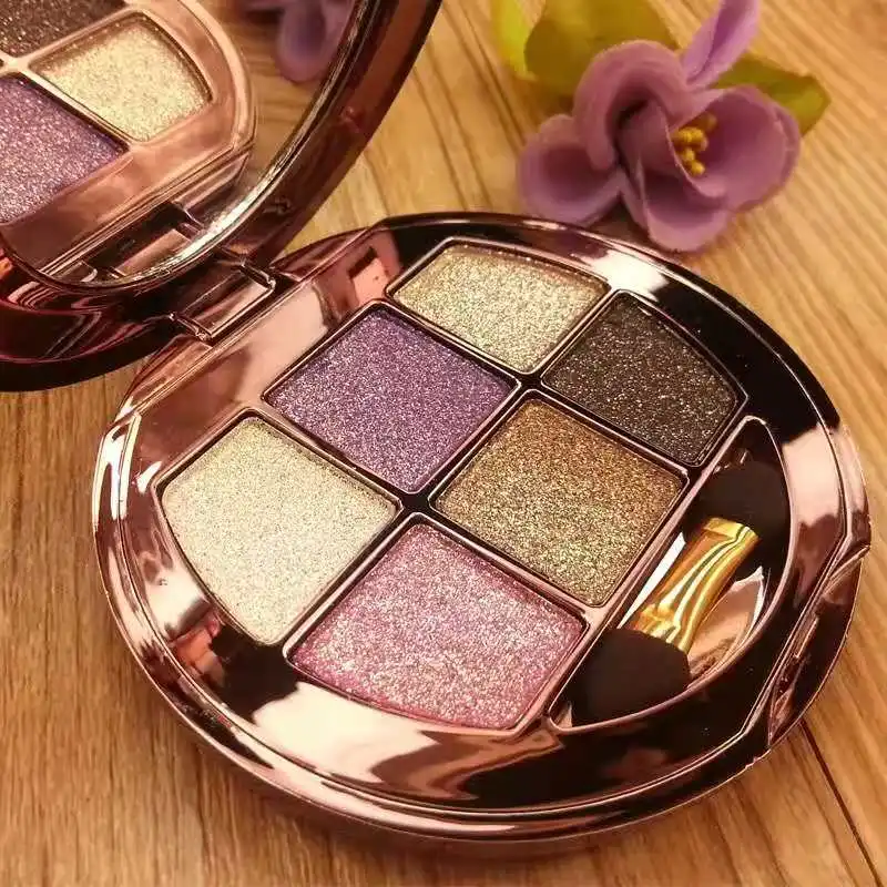 リトルベア 6 色スパークリングアイシャドウパレットファイアパールグリッターパウダーアースパンプキンポータブルステージパーティーアイメイクアップ美容