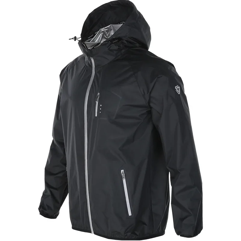 Sauna Suit for Men Outdoor Sports Hoodies Men's Fitness Weight Loss Suit Zipper Sweat Long Sleeve Jacket Men's Tracksuit