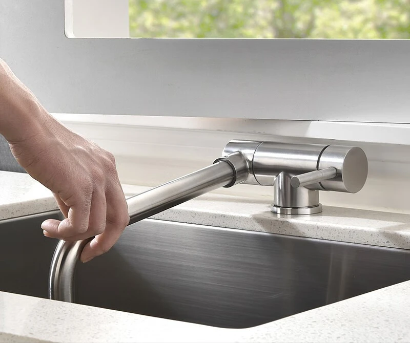 

Interior window, folding, kitchen, faucet, sink, vegetable basin, faucet, rotatable