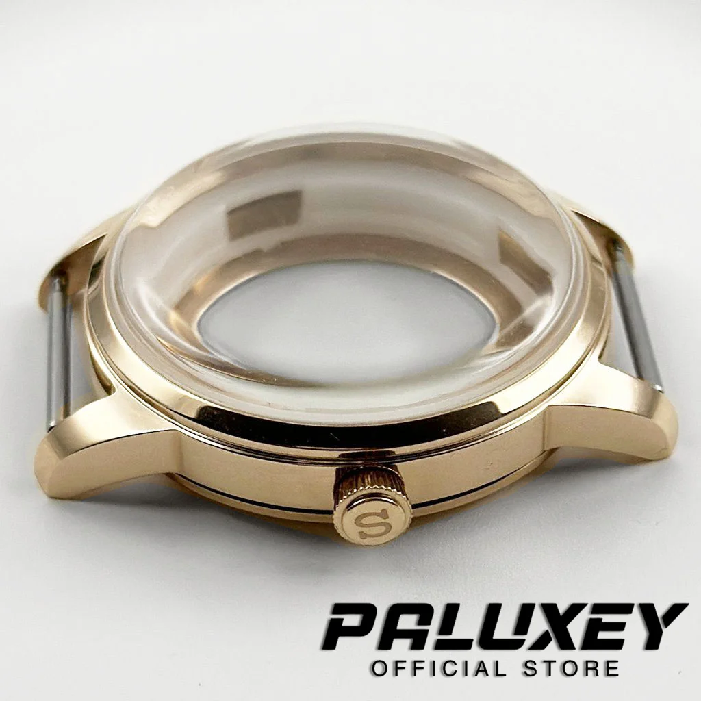 

Корпус часов из нержавеющей стали цвета розового золота, 40 мм, серебристый, подходит для механизмов NH34, NH35, NH36, NH38, NH39, NH70, NH72, с коронкой S.