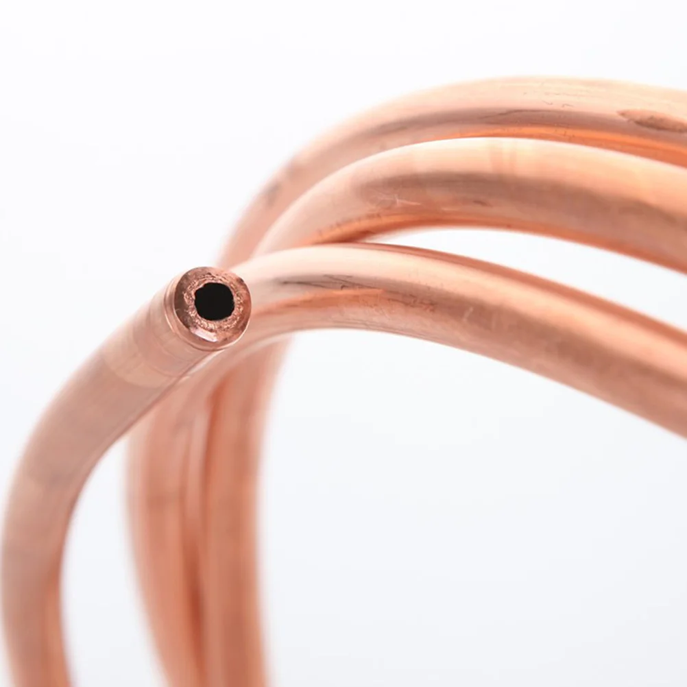 2 Pcs Copper Tube Drain Pipe Soft Tubing for Refrigeration Refrigerator Air Conditioner
