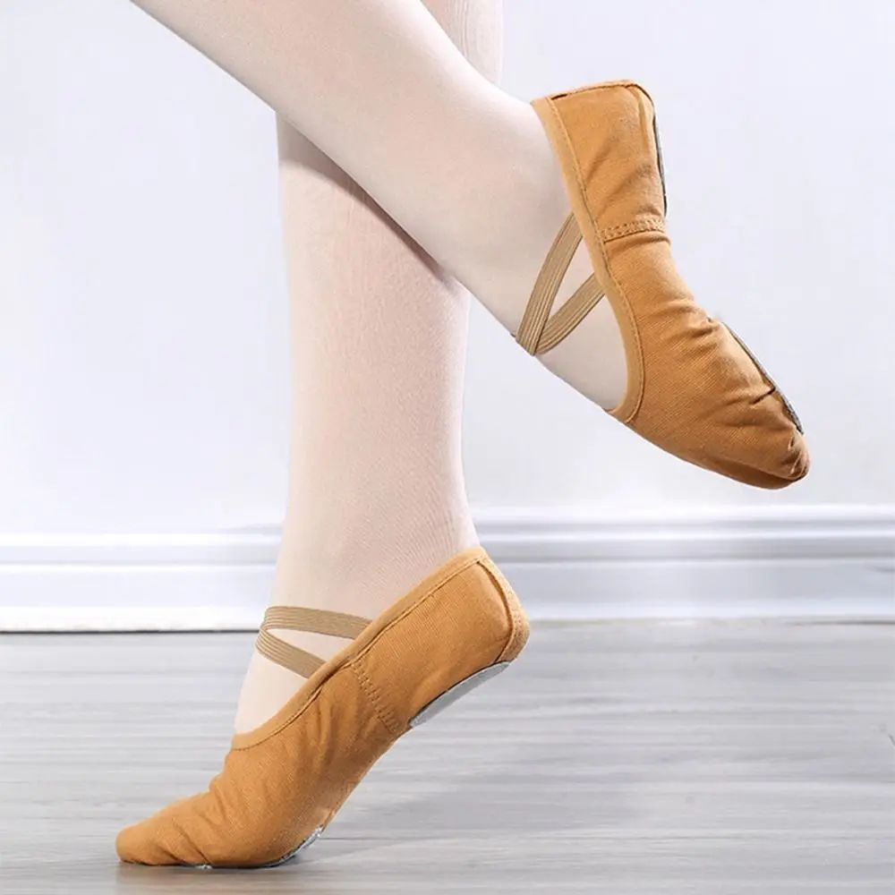 

Simple Canvas Soft Flats Children Soft Sole Leather Latin Dance Dance Shoes Flats Shoes Girls Shoes Girls Ballet Shoes