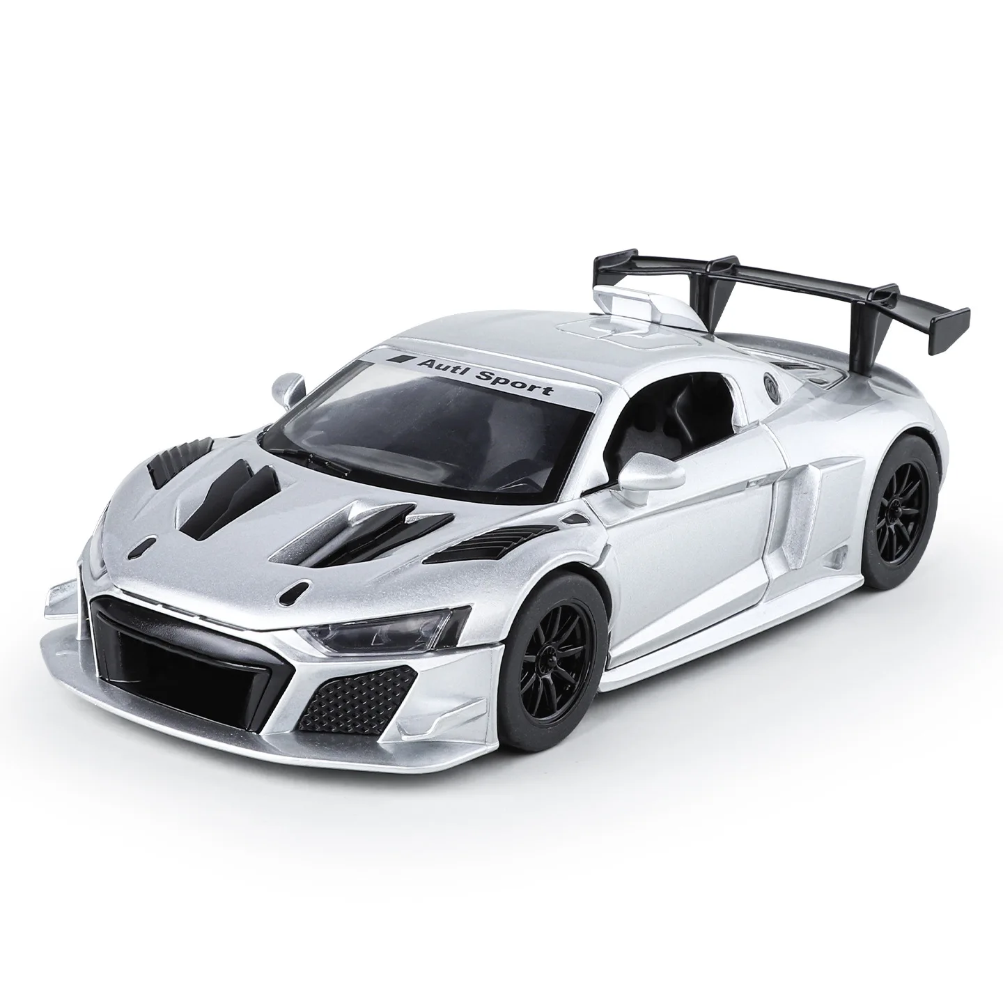 1:24 R8 LMS GT2 سباق السيارات سبيكة سيارة نموذج دييكاست لعبة معدنية نموذج سيارة الصوت والضوء جمع الاطفال هدية