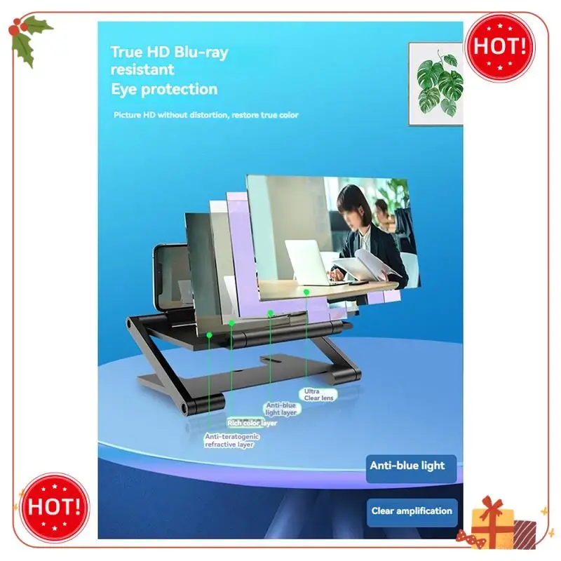 Durable-7Inch Folding Mobile Phone Magnifying Glass HD Cell Phone Screen Amplifier Projector Screen Enlarge Magnifier Phone Hold