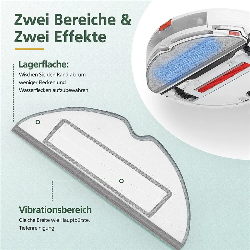 Summer Sale Vacuum Cleaner Replacement Rag For Roborock S8/S8+/S8 Pro Ultra G20 Double Vibration Mop Cloth Robot