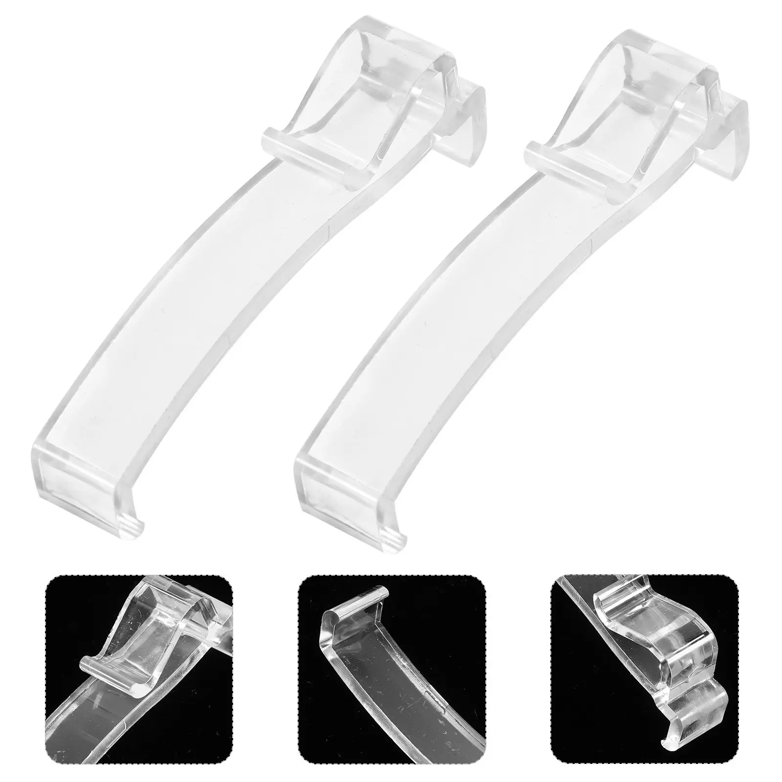 12Pcs Transparent Valance Clips for Window Blinds – Wear-Resistant Plastic Invisible Blind Retainer Clips