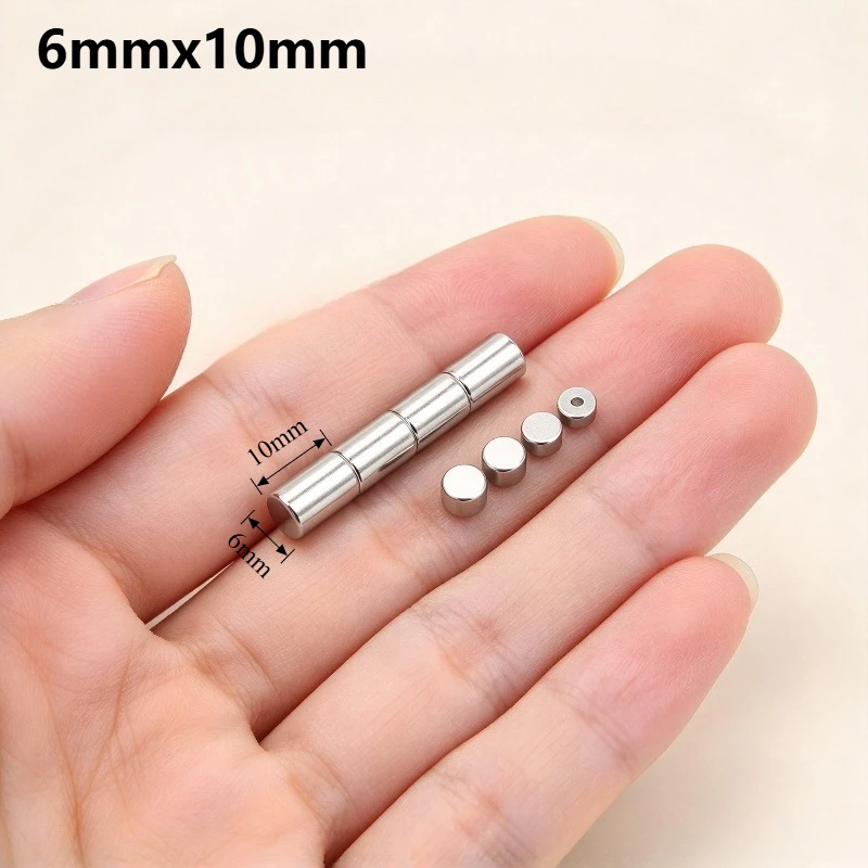 6x10mm N35 Round Disc Neodymium Magnet Small NdFeB Magnet for Fridge Office DIY Crafts 6*10mm