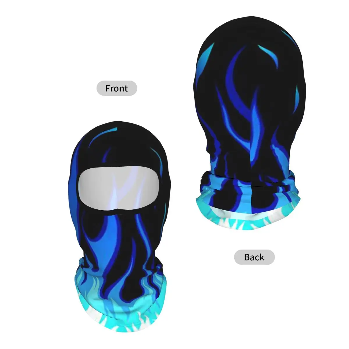 Big Fire Flames Burning Flame Breathable Thin Balaclava Full Face Mask Sun Protection Neck Gaiter For Motorcycle Cycling