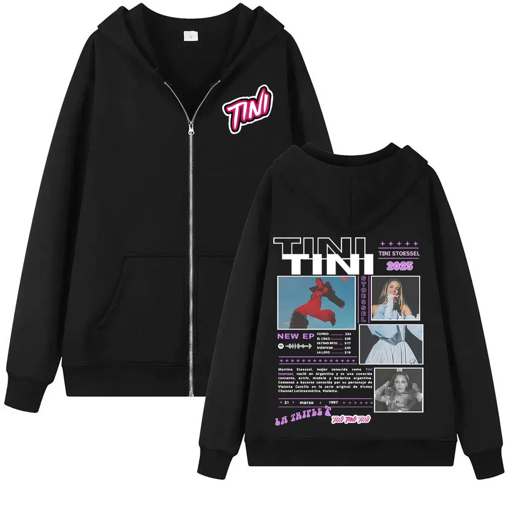 ألبوم المغني الصغير STOESSEL 2025 جولة سستة هوديس الرجال النساء موضة الجمالية البلوز معطف عادية مريحة الصوف زمم هوديي