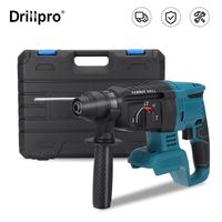 Drillpro 26MM 6200RPM Brushless Electric Hammer Impact Drill Multi-function Rotary Electric for Makita 18V Battery Power Tool