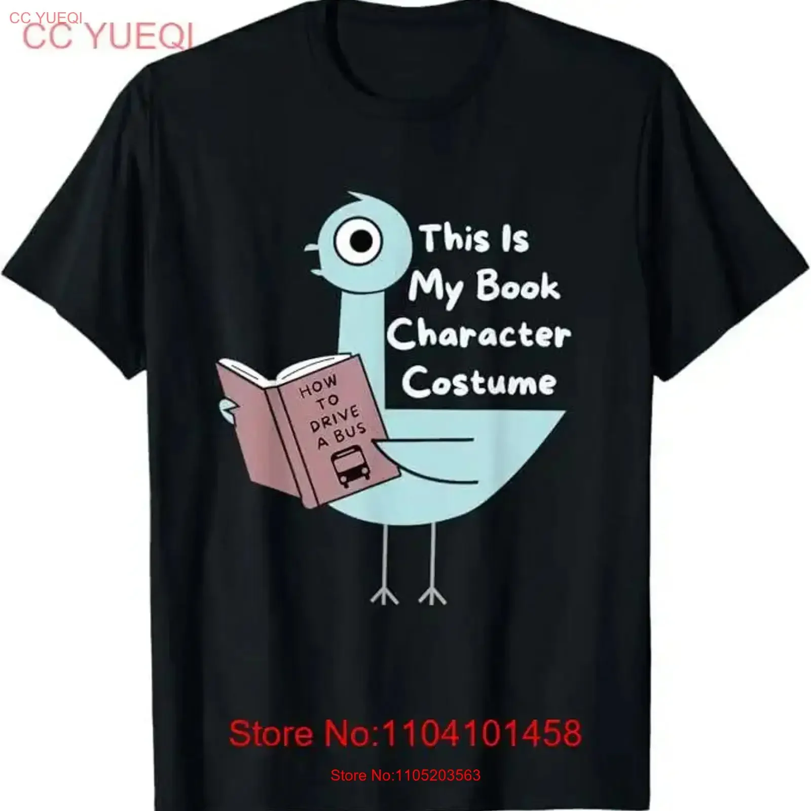 

This Is My Book Character Costume Funny Pigeon Kids Reading T Shirt vintage Washed streetwear designer clothes Soft