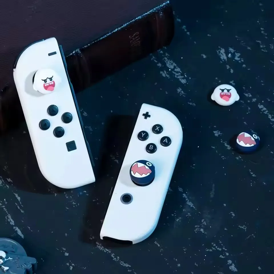 4PCS ซิลิโคนนุ่ม Thumb Stick Grip CAP เกมอุปกรณ์เสริมจอยสติ๊กสําหรับ Nintendo SWITCH Oled/Lite Controller Thumbstick กรณี