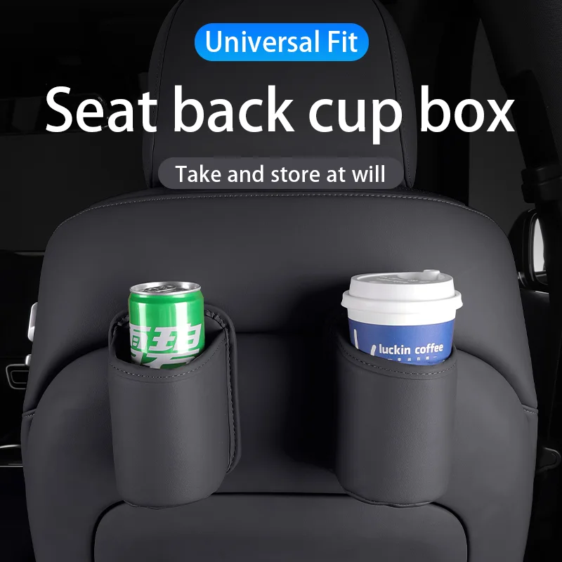 

Car Water Cup Holder Multi-functional Leather Mobile Phone Holder Beverage Holder Trash Can Armrest Box Seat Back Storage Box