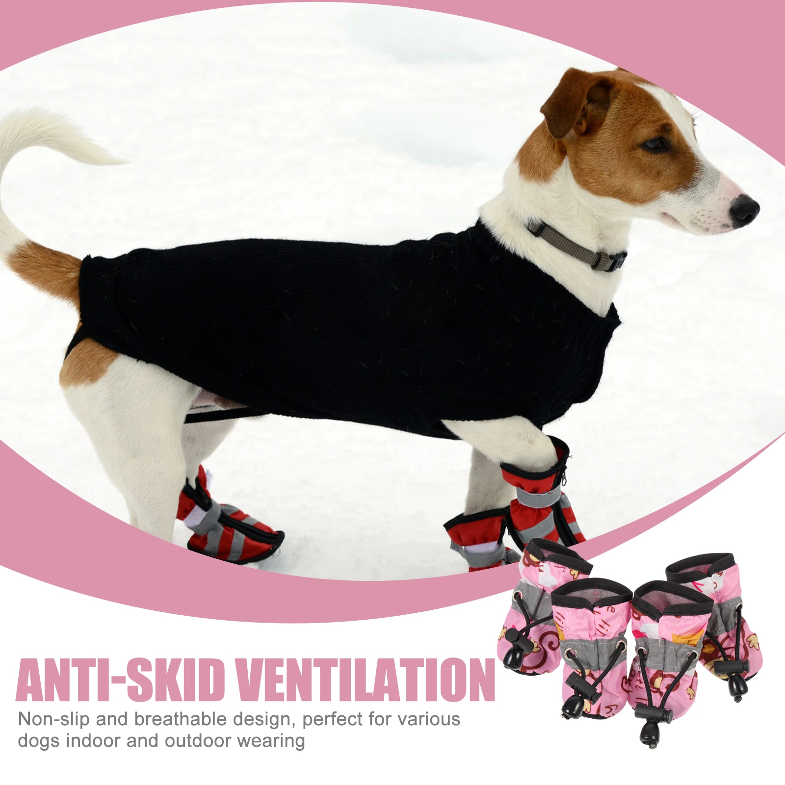Waterproof Breathable Shoes For Adjustable Dog Shoes Anti Slip Puppy Paw Protector Adjustable Dog Boots