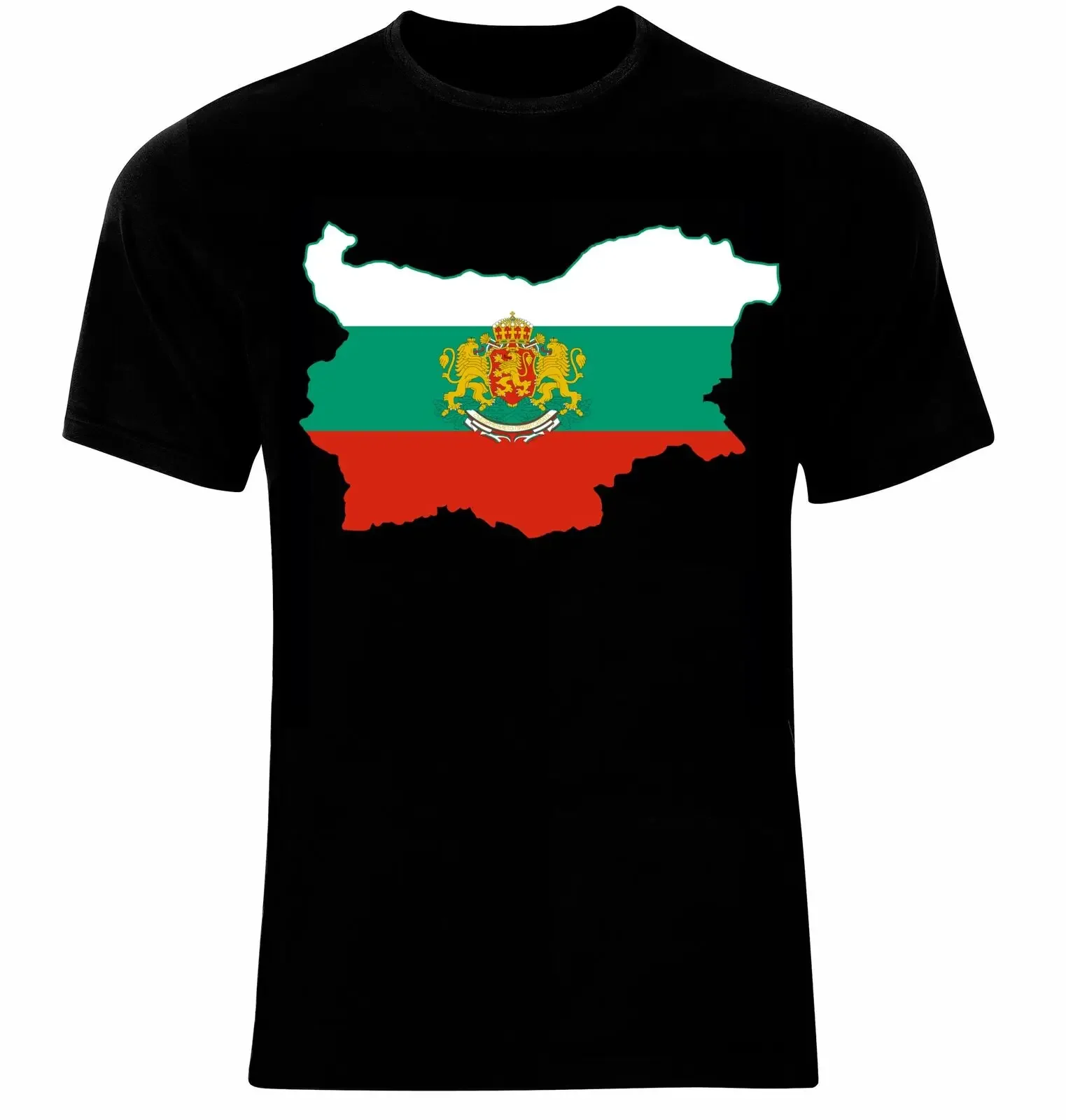 Bulgarian Map Flag Arms Bulgaria T-Shirt. Summer Cotton Short Sleeve O-Neck Mens T Shirt New S-3XL