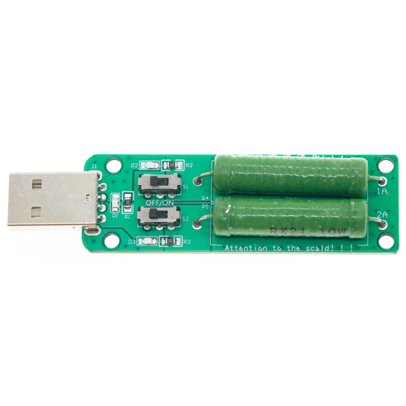 USB Resistor Electronic Load w/Switch Adjustable 3 Current 5V Resistance Tester