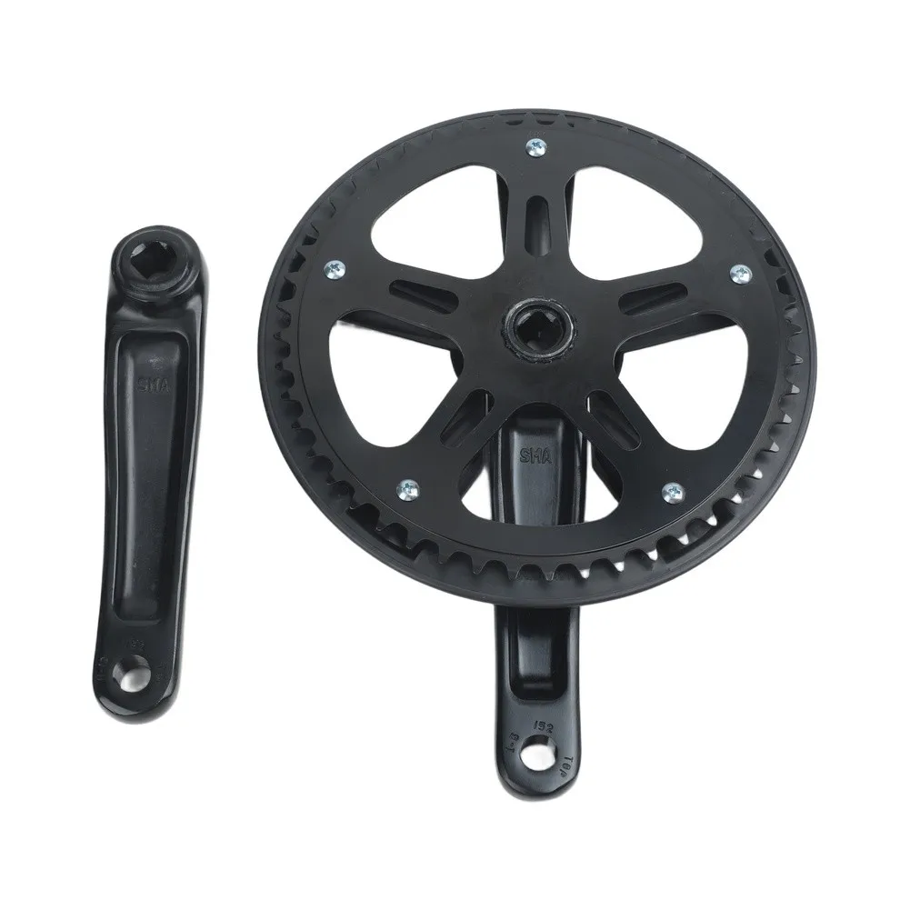 Folding Bicycle Crank Set 152mm Aluminum Alloy 32T 48T 52T Tooth Options For Electric Bike Crank