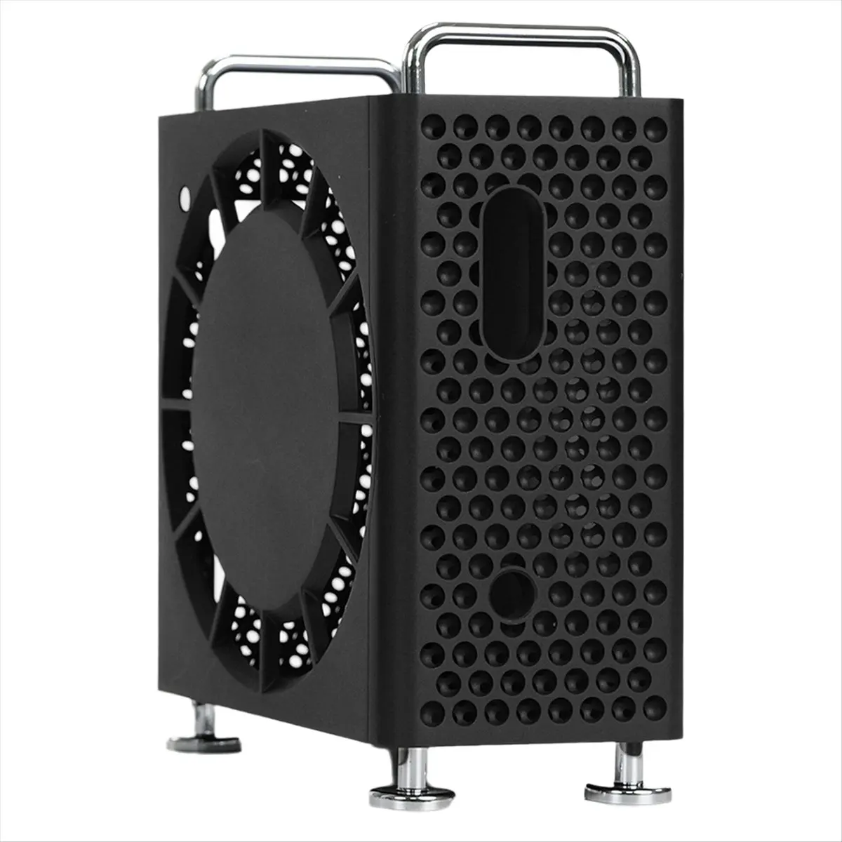 ABIU Protective Case Case for Apple Mac Mini M4/ProCooling and Drop ProtectionCase StandHost Chassis Black