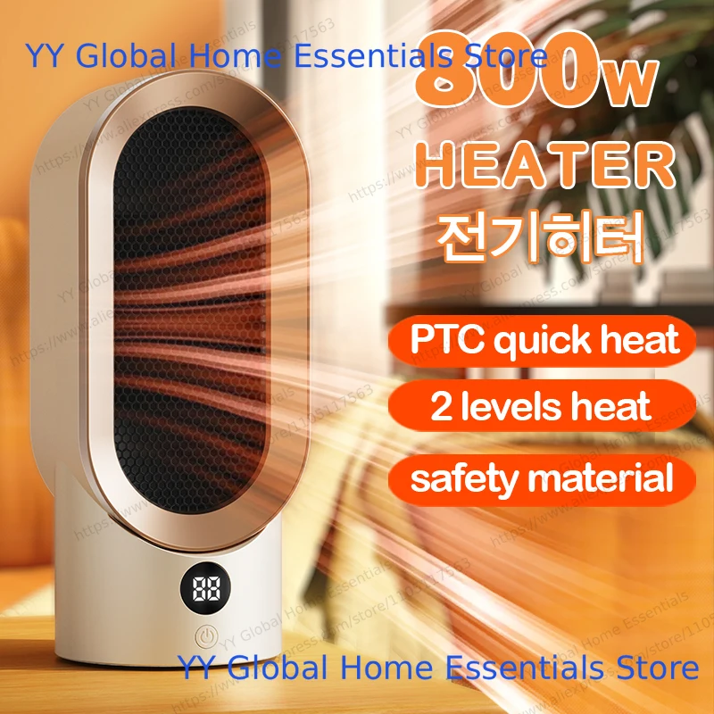 Calentador portátil, ventilador eléctrico, Mini radiador, máquina calentadora de escritorio para invierno, calefacción de cerámica PTC para el hogar, dormitorio y oficina