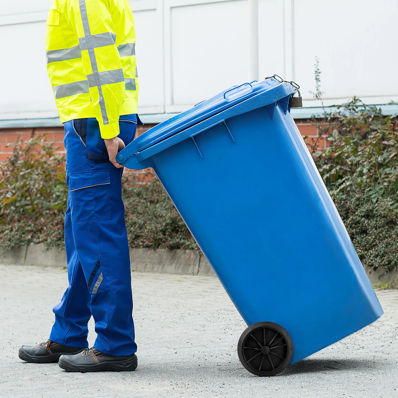 Roues de remplacement en caoutchouc pour poubelles en plastique avec axe creux, accessoires de poubelle, ensemble de roulement durable