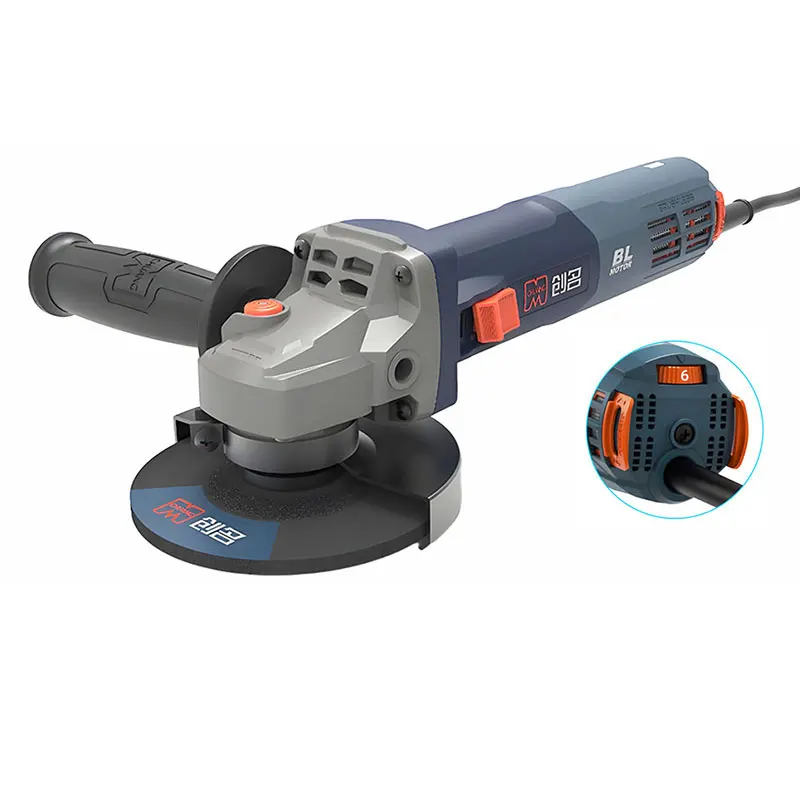 1700W 5-inch 125mm Industrial-grade Brushless Angle Grinder Heavy Duty Slide Switch Overload Protection Restart Protection
