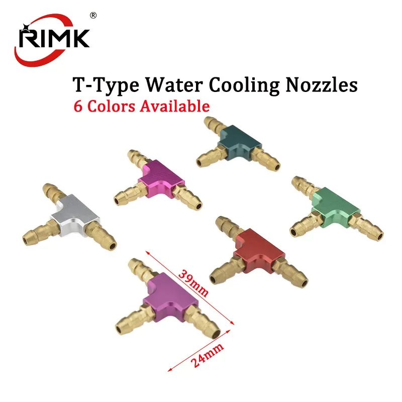 1PC CNC T-Type Water Cooling Nozzles Fuel Tank Nozzel Metal 3 Way T Shape T-Fittings T-Joint Fuel Hose Valve Joiner RC Parts