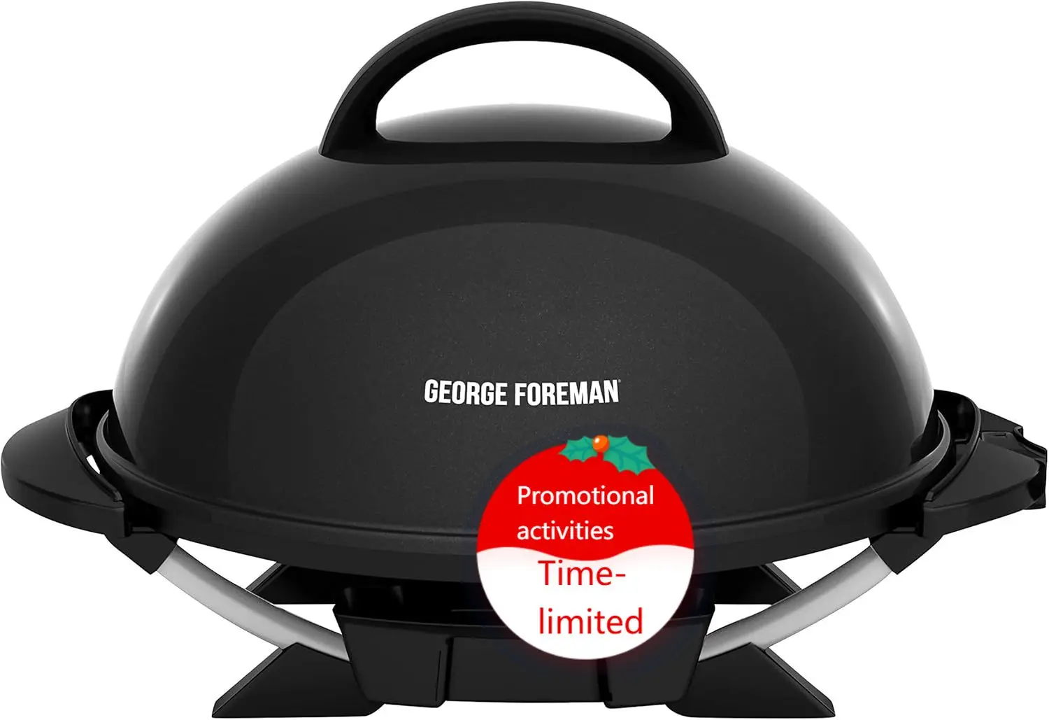 

Indoor/Outdoor Electric Patio Grill, Apartment Approved, 15-Serving, Removable Stand, Black