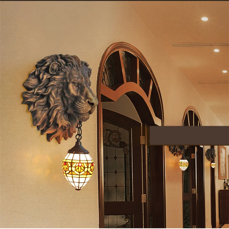 SOURA Interior Wall Lamp LED Creative American Tiger Style Light Sconce for Modern Home Living Bedroom Bedside Porch Decor