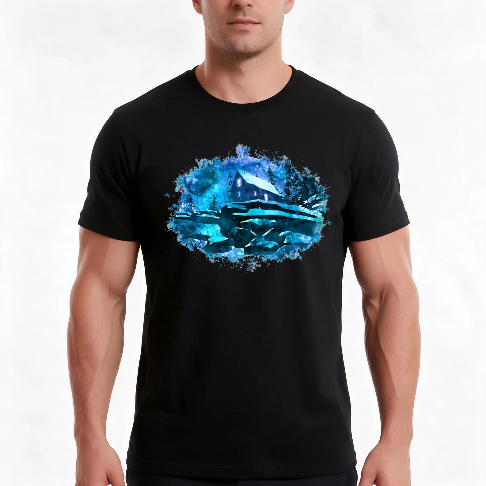 The Long Dark T-Shirt, Summer Casual Cotton Tee, Oversized Streetwear Tops, Vintage Graphic Print, Loose Fit Short Sleeve