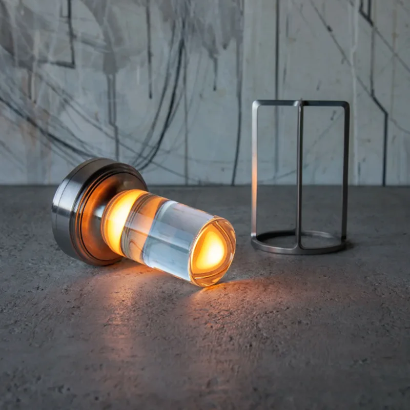 

Metal Cross Desk Lamp Type-C Rechargeable Aluminum Touch Dimming Bar Restaurant Atmosphere Desk Lamp