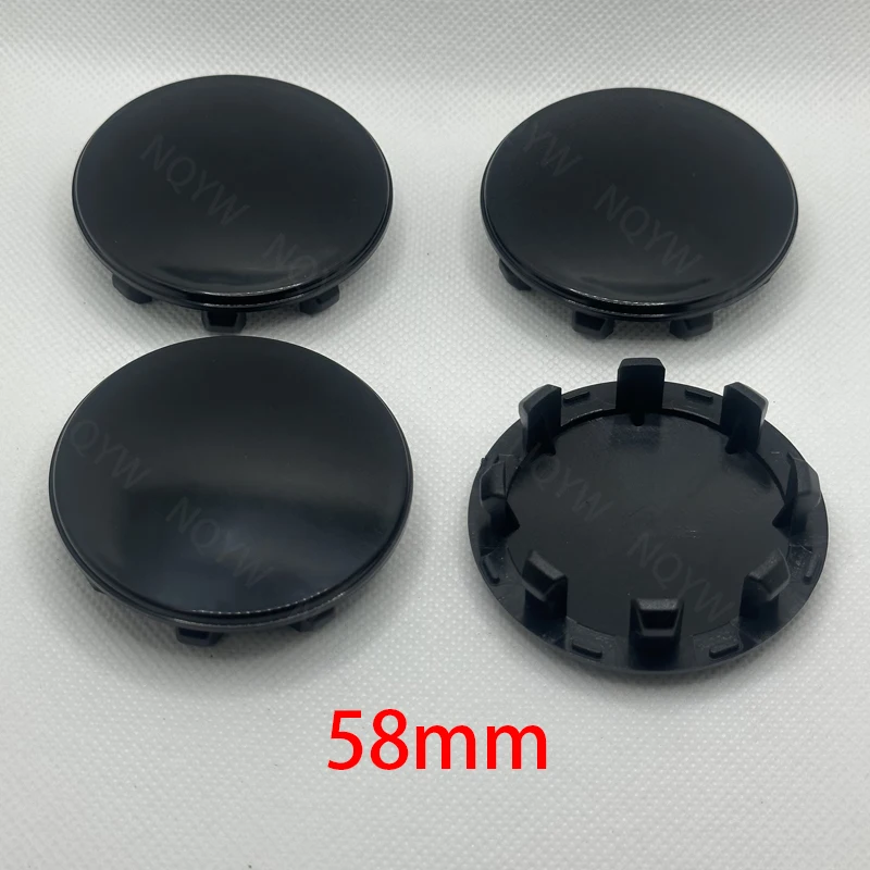 4PCS/lot 58mm Car Wheel Center Hub Cap Black No Logo Hubcap Cover Accessories For KIA Sportage Sorento Rio K5 Optima For Hyundai