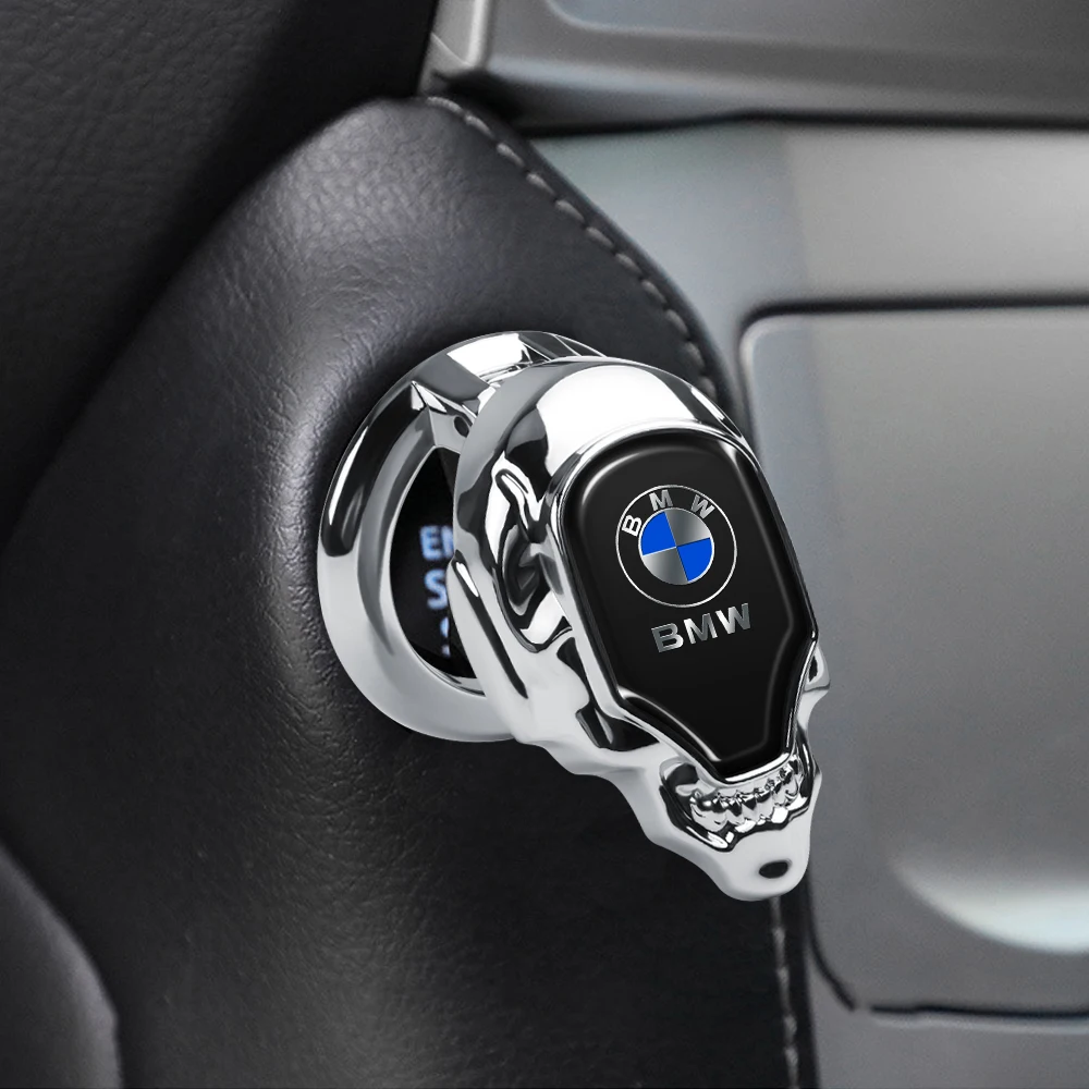 Car One-Button Start Button Decorative Protective Cover Skull Styling Stickers For BMW M Performance M3 M5 M6 F01 F20 F13 F16 X2