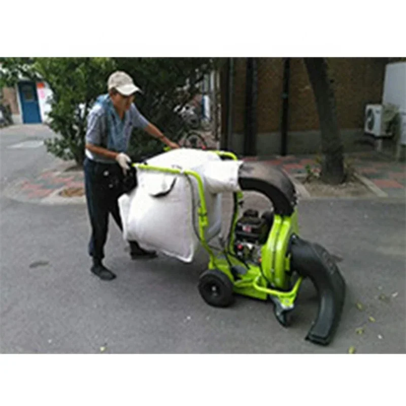 Hand pushed park leaf cleaner, straight path cigarette butt cleaner, fuel powered leaf suction machine