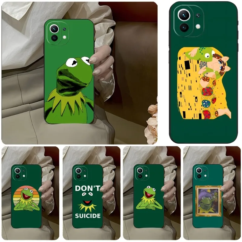 Funny Kermit The Frog Memes Phone Case For Redmi Note 11 10 10S 9S 8T 11S 7 8 8A 9 9A 9C 9T 10 10X Black Silicone Cover