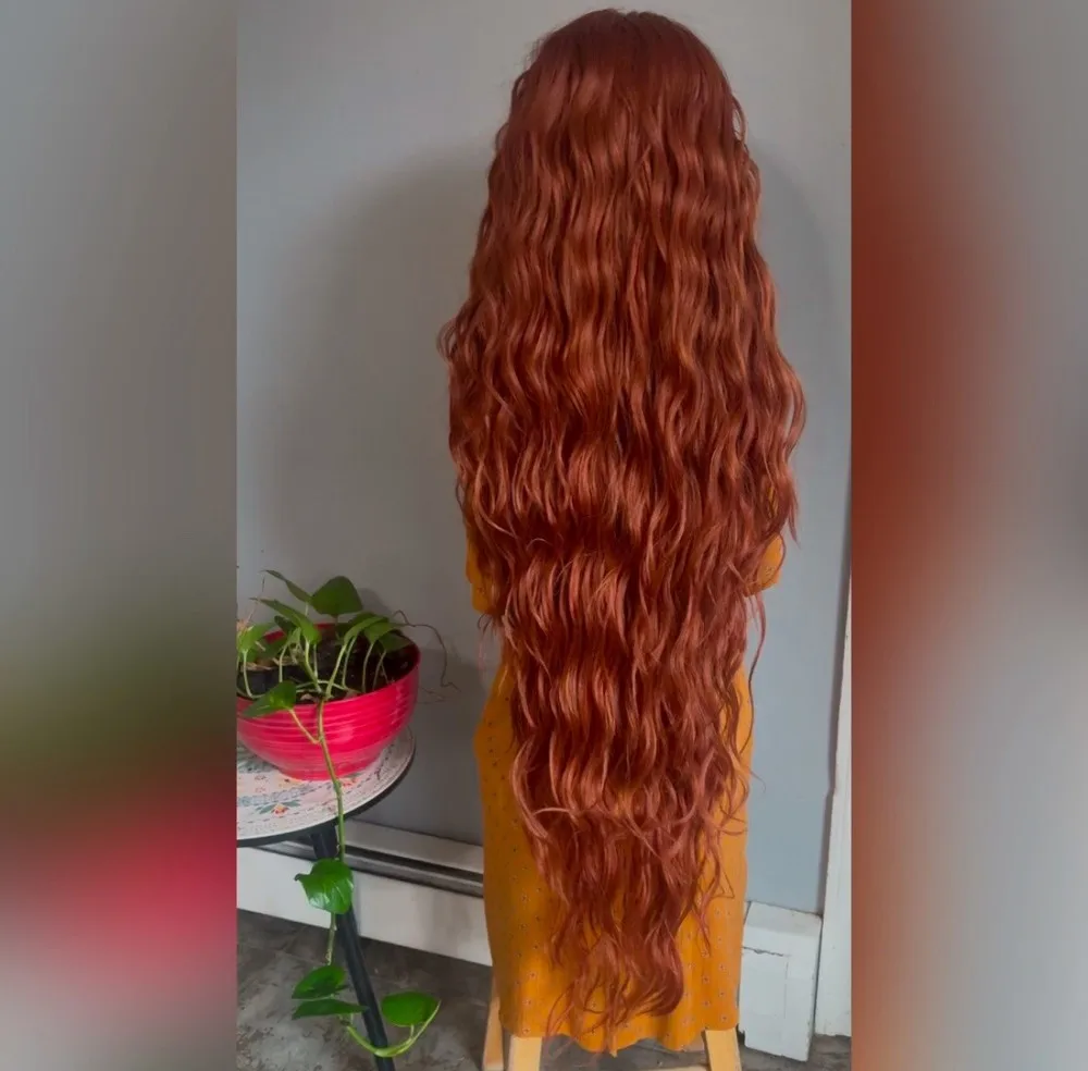 Daily WIG! Super Long Wavy Light COPPERBlend, Lace Front