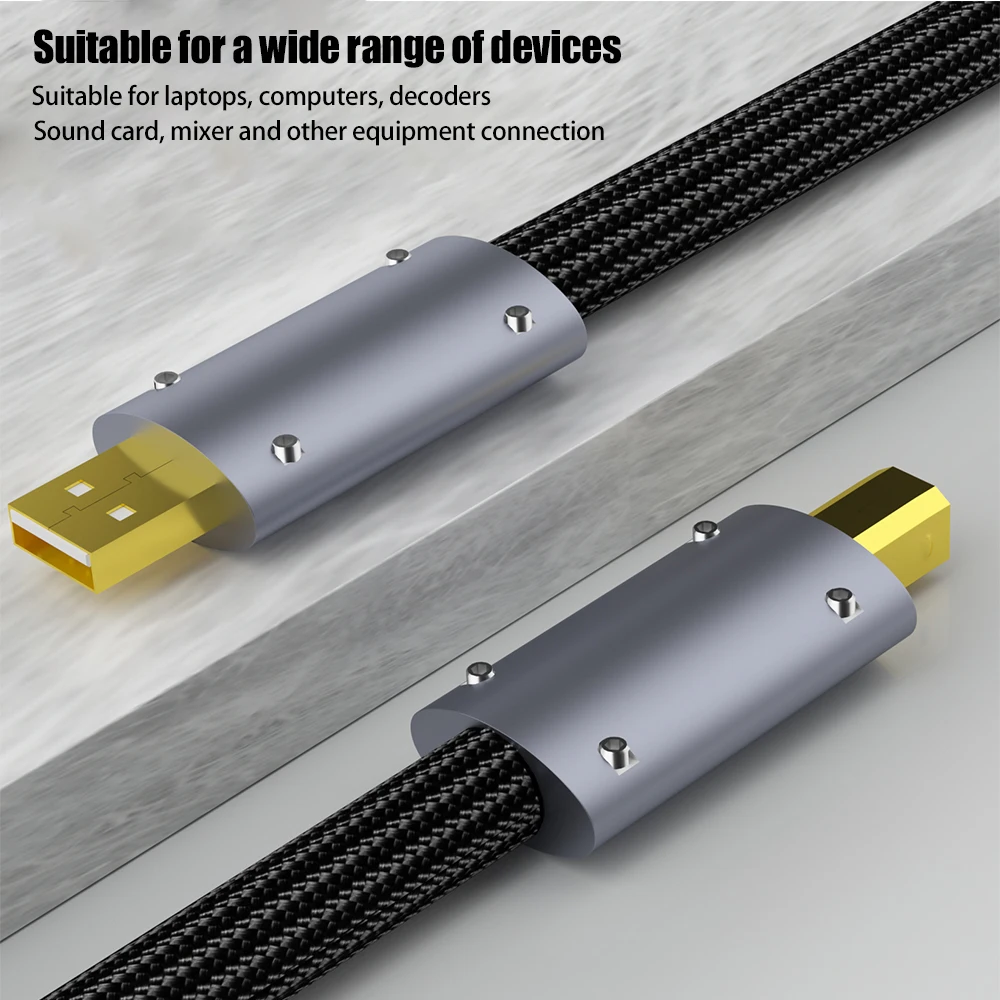 A50G B50G 24K Gold Plated USB2.0 Plug USB A/B Connector For DIY USB Cable