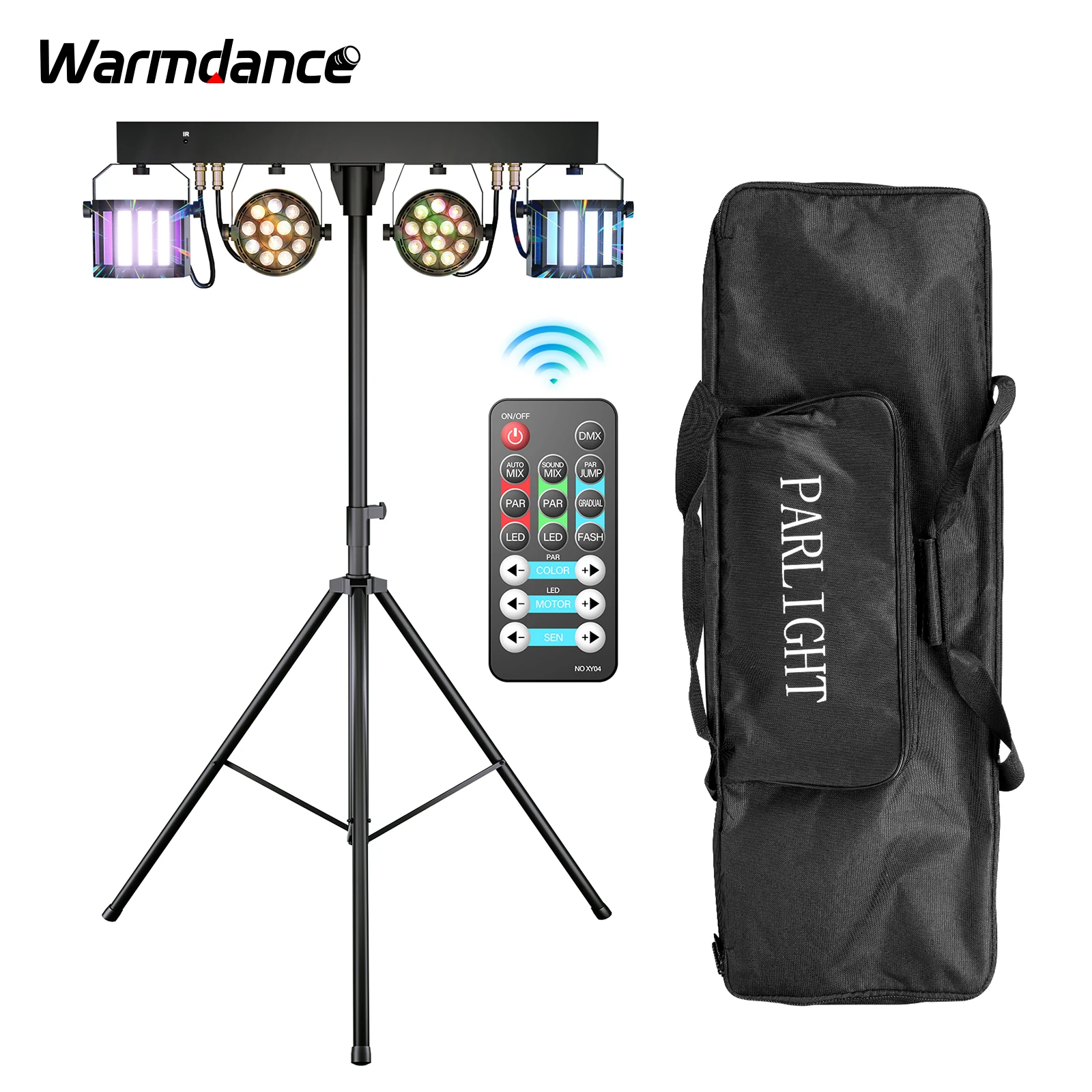 Combination Bracket Lights LED Par Light RGBW Stage Effect Lighting Projector for Concert Wedding Birthday Disco Party, with Bag