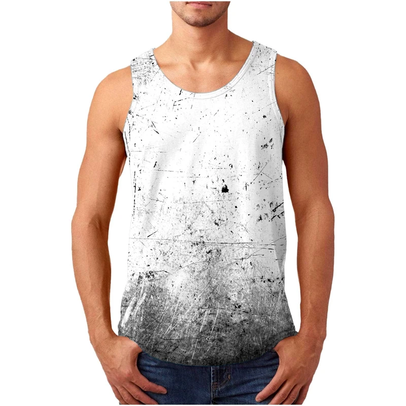 Camouflage 3d Print Tank Top For Men Summer Classic Gym Fitness T-Shirt Street Sports Running Sleeveless Tees Tops Camo Vest