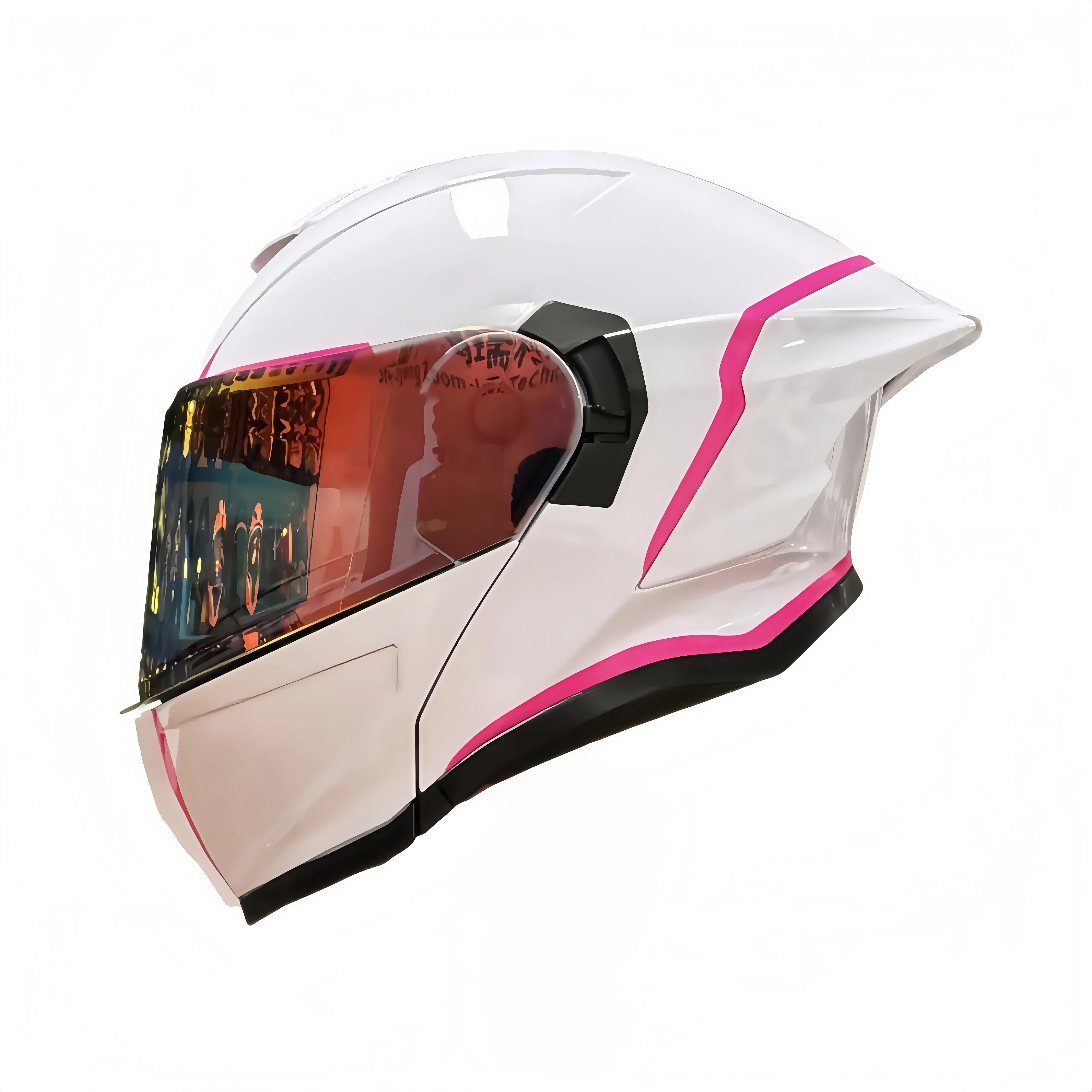 STLF ZoomLon Factory Direct ECE Approved ABS Large Tail Wing Double Lens Customizable Flip Motorcycle Helmets with REVO Visor