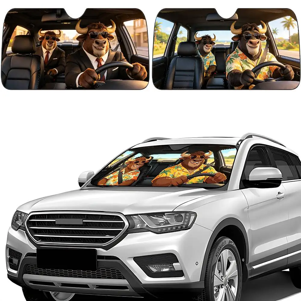 Buffalo Drive Car SunShade Car Sunshade Covers Cover Universal Windscreen Folding Visor