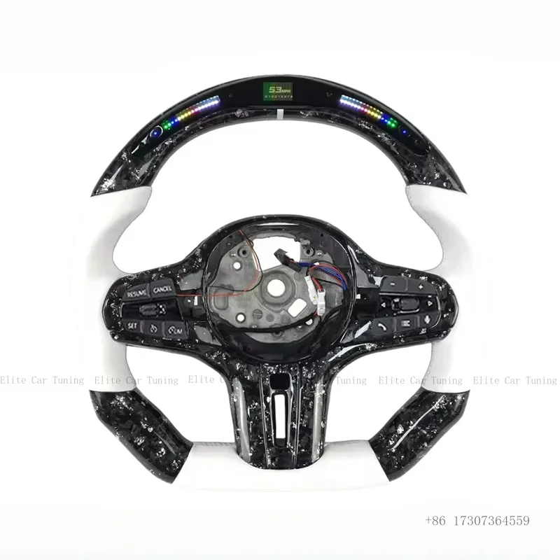 

LED M Sport Carbon Fiber Steering Wheel for BMW G02 G05 G06 G07 G08 G18 G01 G20 G21 G22 G24 G30 F40 F44 G80 G38