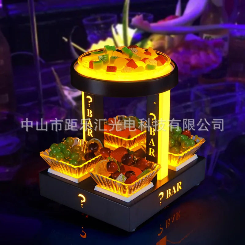 

Bar luminous fruit plate holder KTV multi-grid snack dried fruit plate snack plate charging creative fruit platter, display rack