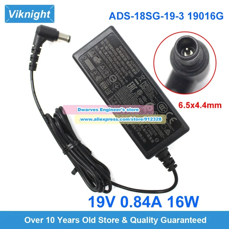 Adaptador de CA Original ADS-18SG-19-3 19016G 19V 0.84A para FLATRON 27EA 33V-B 22MK400H 19M38D 25UM58-P 22MP47HQ-P 32MN500M 19M38H