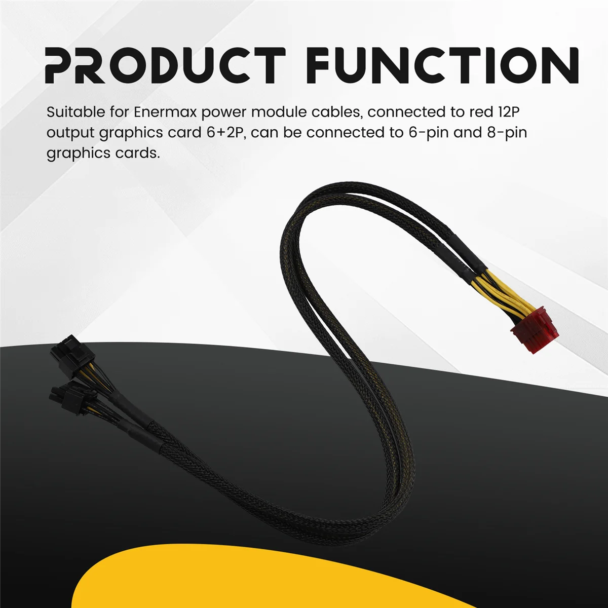 Cavo di alimentazione durevole da 12 pin a doppio PCI-E 8 pin (6 + 2 pin) per alimentatore modulare Enermax