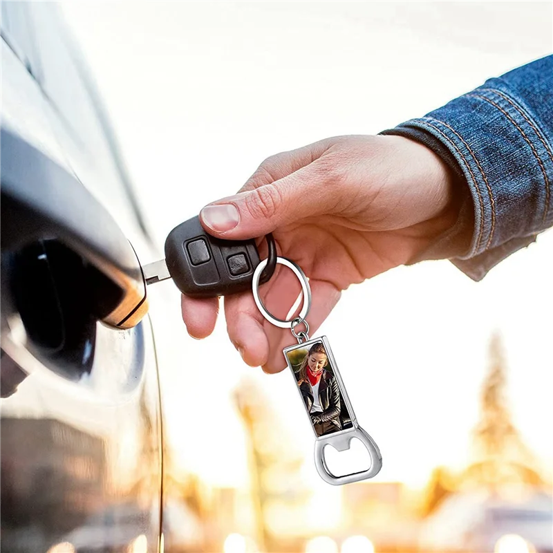 50 шт., пустые брелки для сублимации, сублимационная металлическая открывалка для бутылок, пустой брелок для ключей, алюминиевый брелок для передачи тепла-BTFL