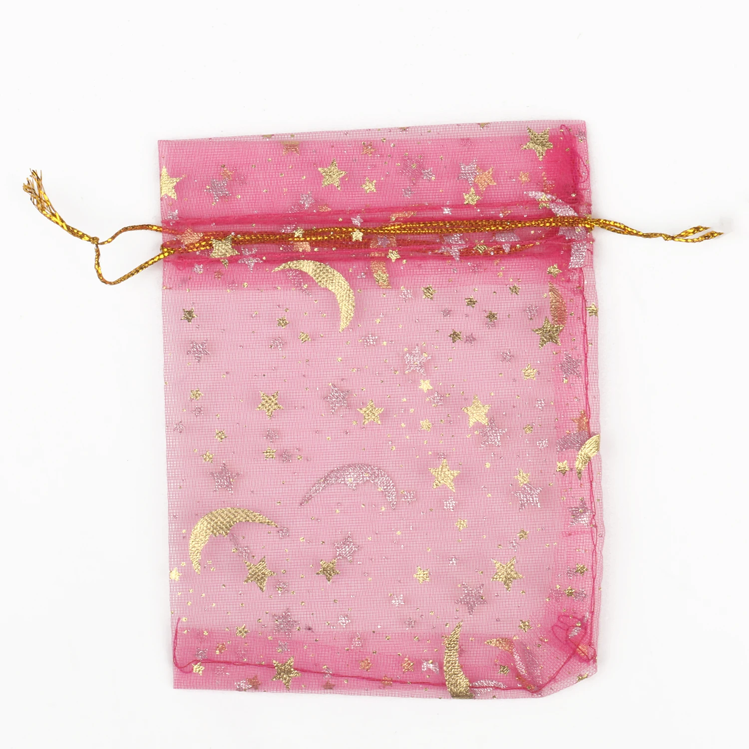 50pcs Moon Star Organza Drawstring Gift Bags