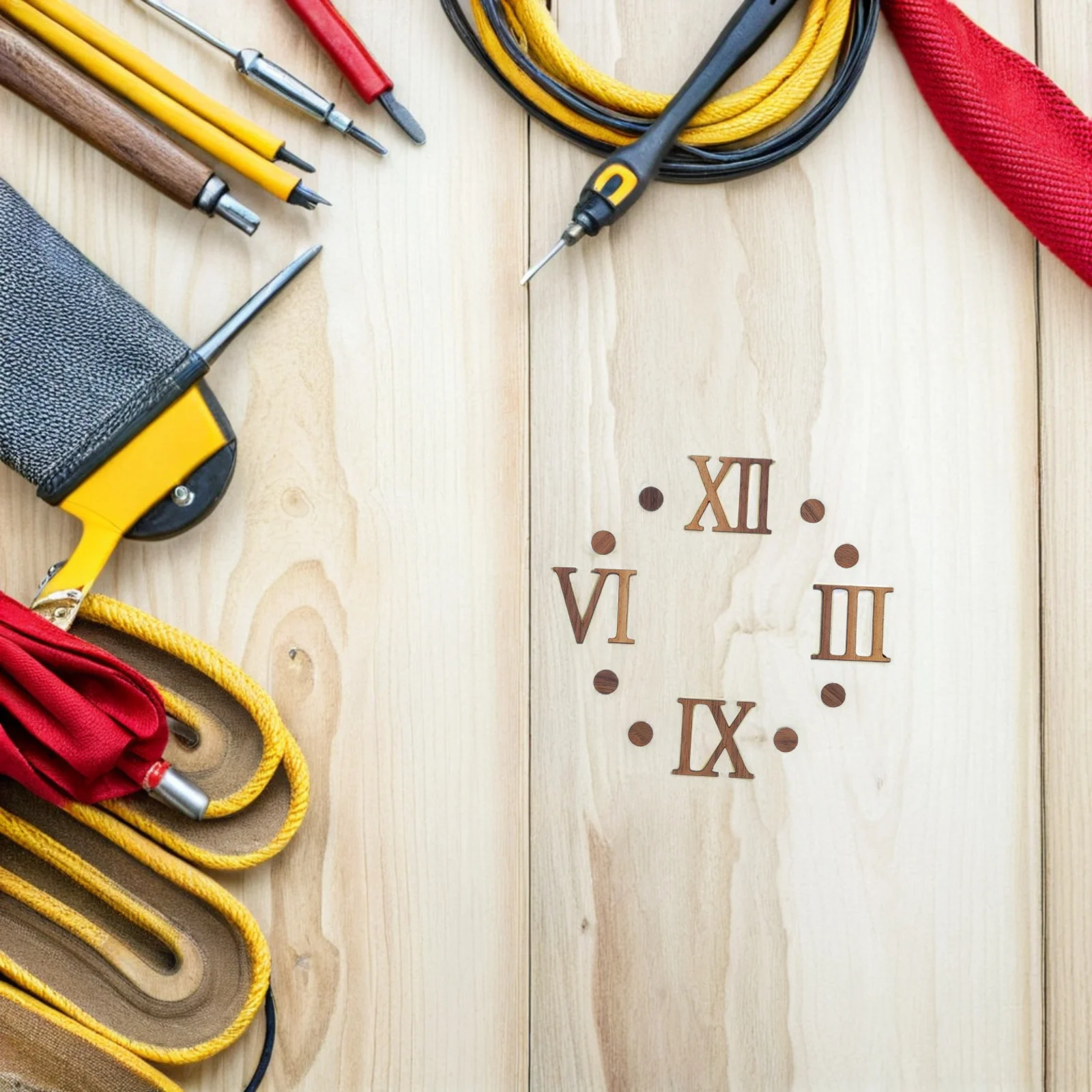 

1Set Minimalist Wooden Wall Clock Roman Numerals Accurate Timekeeping Silent Movement for Home Decor Living Room