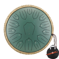 Hluru 15 Notes Steel Tongue Drum 13 Inch Tank Drum Glucophone Key D Hanpan Meditation