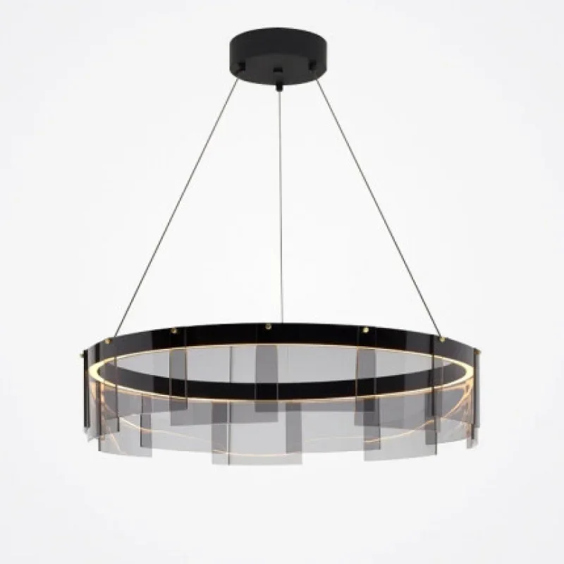 

Modern LED Glass Sheets Ceiling Chandeliers Are Simple and Personalized Living Dining Room Pendent Lamp Home Decor Hanging Light