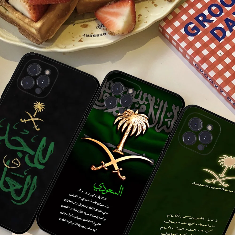 k-Kingdom of Saudi Arabia Phone Case For iPhone 16 15 14 11 12 13 Mini Pro XS Max Cover 6 7 8 Plus X Funda Shell